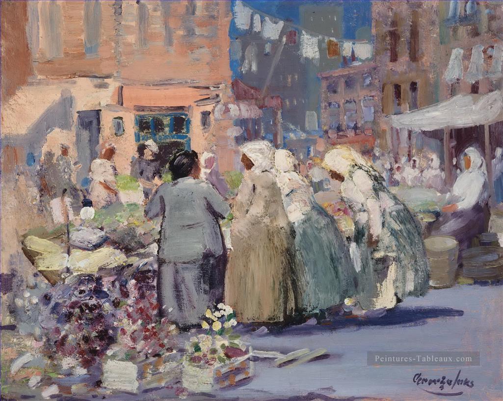 Spring Morning Houston and Division Streets New York George luks cityscape scenes Spring Morning Houston and Division Streets New York George luks cityscape scenes Spring Morning Houston and Division  Peintures à l'huile